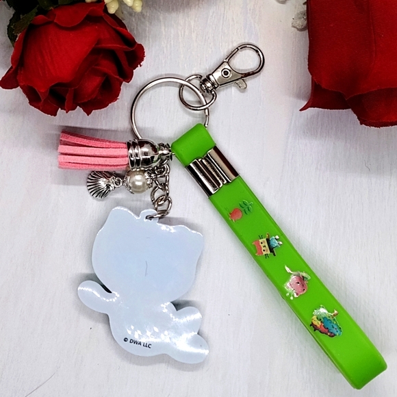 ⭐ Grabby's Dollhouse "MERCAT" Keychain with Wristlet & lobster claw clasp - Picture 6 of 7